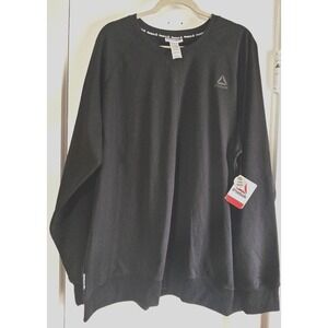 NWT Reebok off the grid crew‎ neck black pullover sweatshirt  mens 2XL